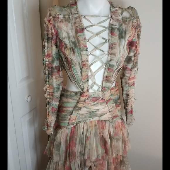 Raise vanessa floral tier draped ruffle gown - Picture 9 of 16